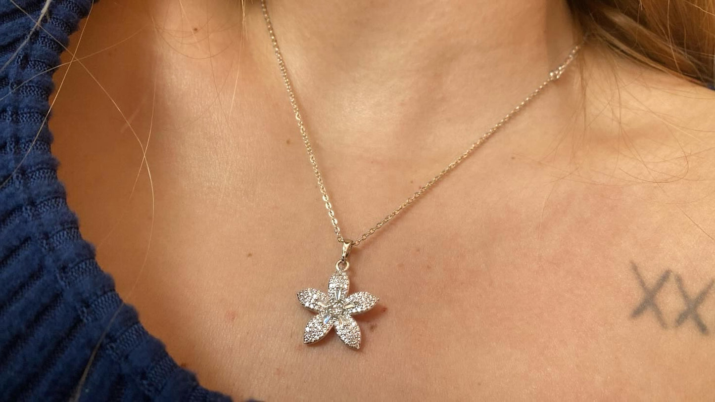 Collana Ibisco in acciaio