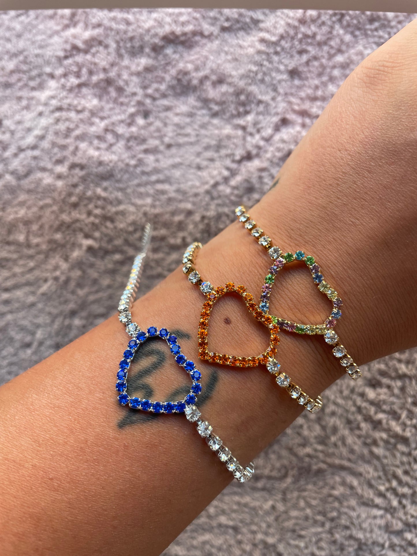 Bracciale Cuore Strass